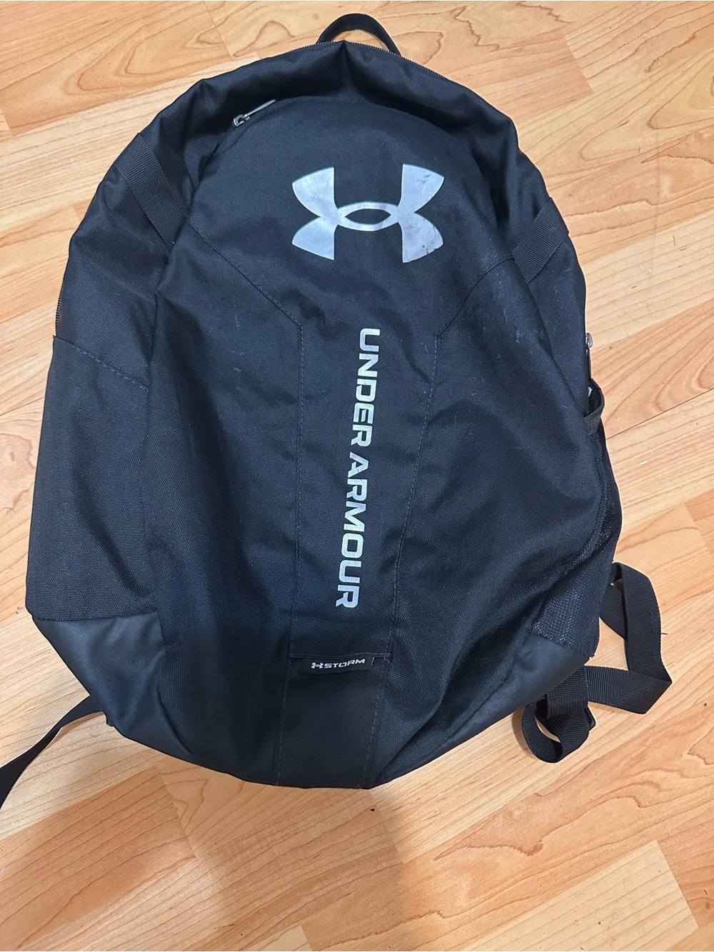 Under Armour Black and Silver Logo Backpack